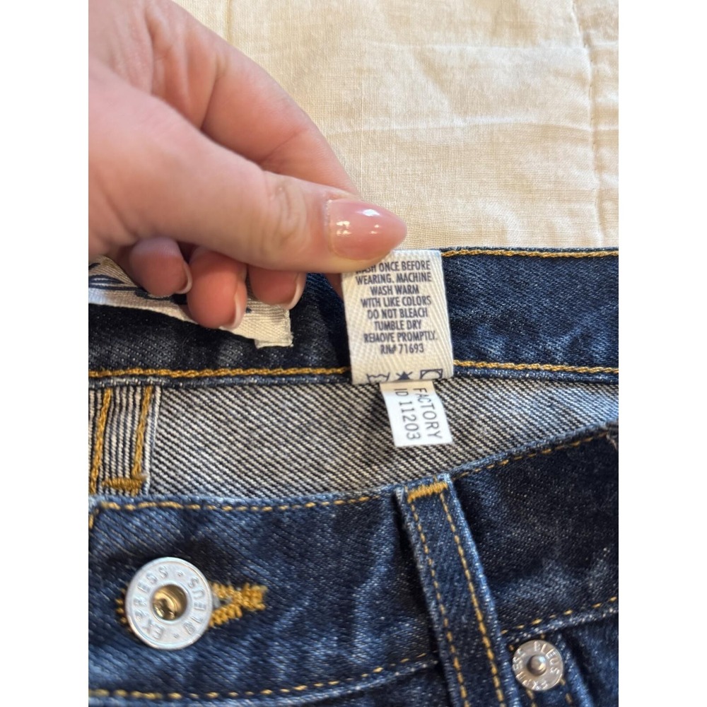 Vintage Express Bleus Women's Dark Wash Midrise, Flare Denim Jeans, Size 9/10 - Picture 6 of 9
